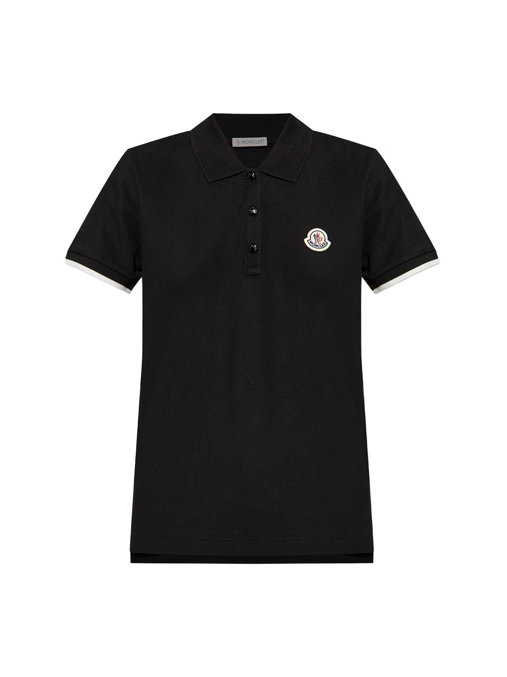 Moncler Women Embroidered Logo Polo Shirt Black