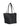 The Row park tote three stitch bag black/ ecru-left side
