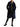Yves Salomon Reversible Merino Shearling Coat Black-with model
