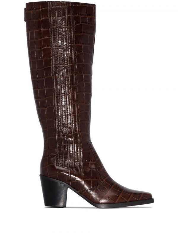 Ganni western knee high boots | More 