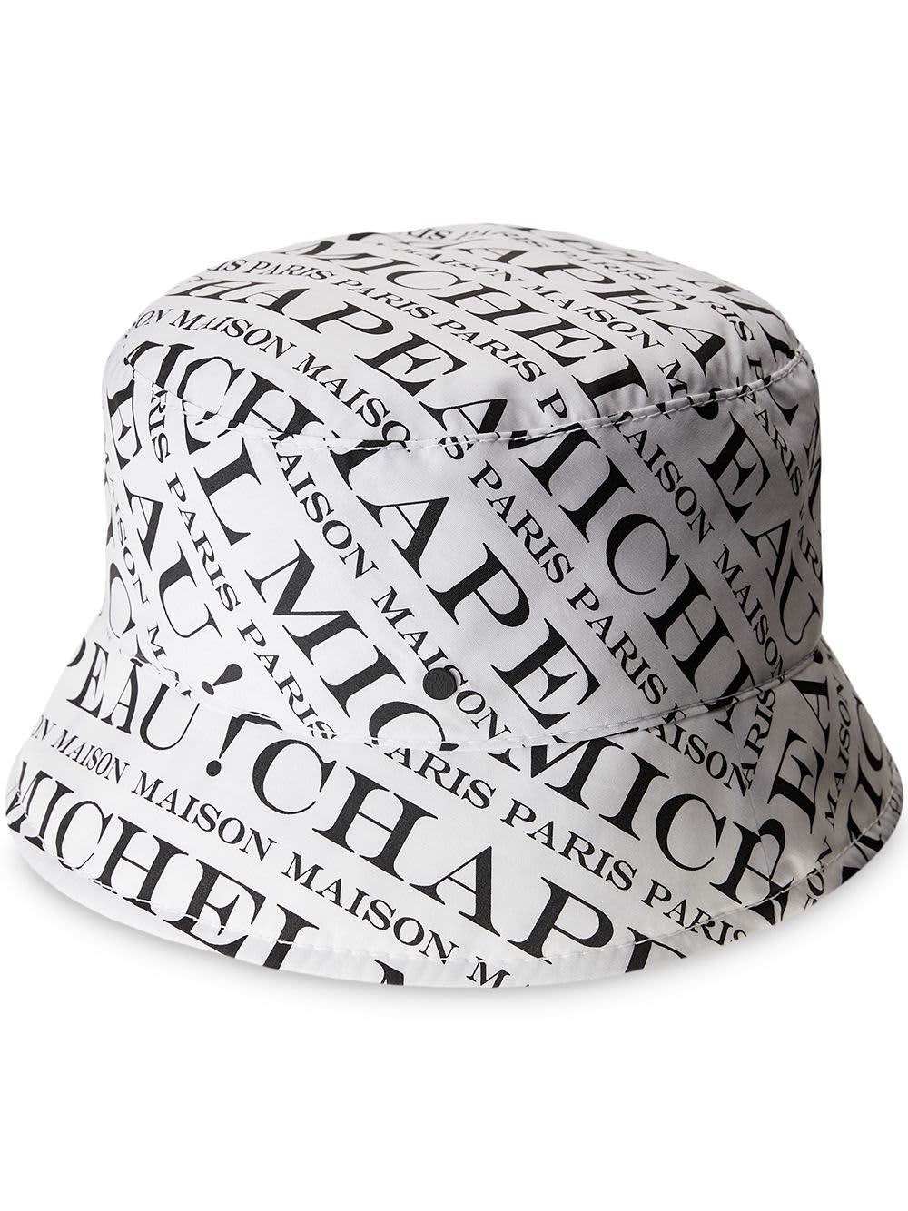Maison Michel Axel Hat White/Black (Size: L)