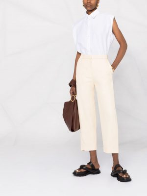 Toteme tapered-leg cropped trousers