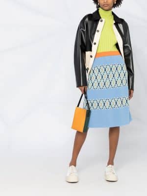 Marni Argyle-intarsia knitted skirt