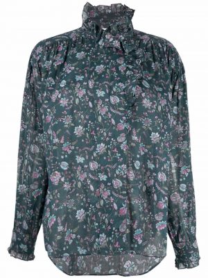 Isabel Marant Etoile ruffled floral-print blouse