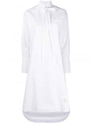 Thom Browne tie-fastening long-sleeve shirt dress