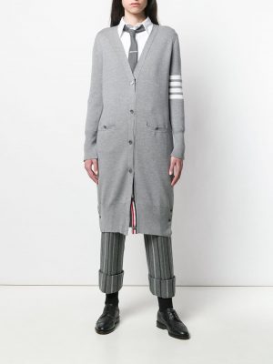 Thom Browne Milano stitch merino cardigan Grey