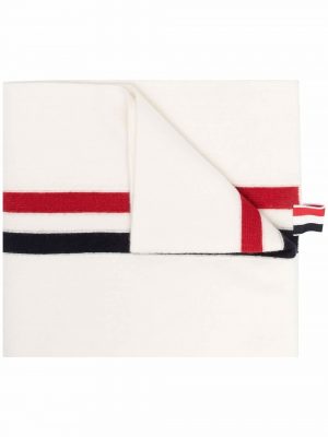 Thom Browne RWB stripe wool scarf White