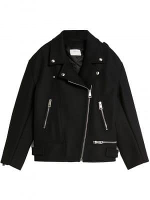 Sportmax ASTI felted cloth biker jacket