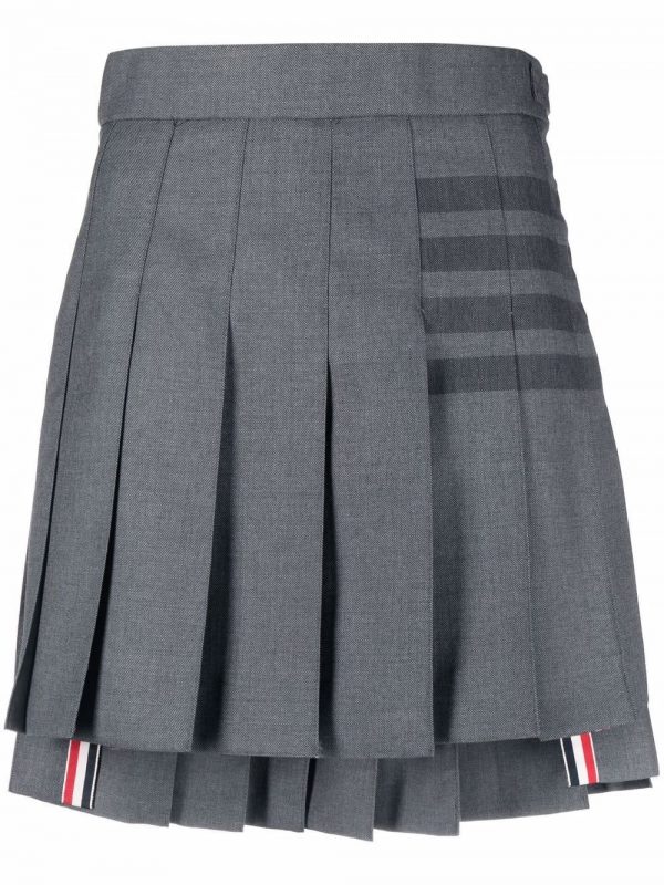 4-Bar pleated mini skirt