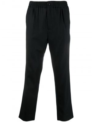 AMI PARIS cropped pull-on trousers black