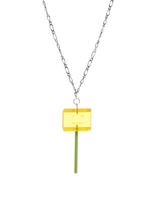 Acne Studios Face Lollipop necklace Orange