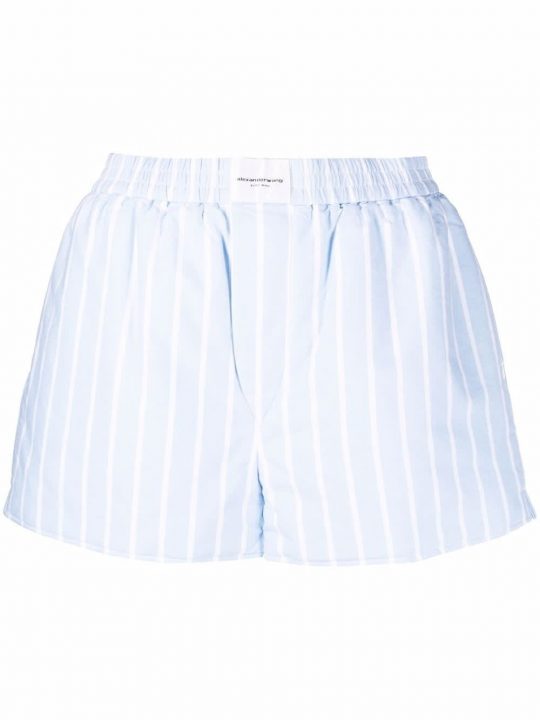 Alexander Wang.T logo-patch cotton shorts