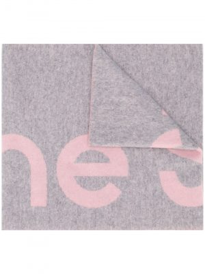 Acne Studios Logo Jacquard Scarf Light pink/grey