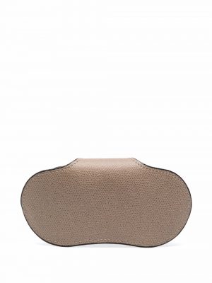 VALEXTRA pebbled leather glasses case Oyster