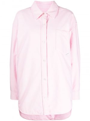 Alexander Wang.T Oxford padded shirt jacket light pink
