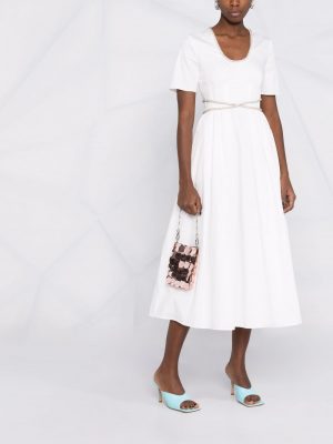 Self Portrait embellished mid-length cotton dress