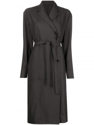 Lemaire belted midi trench coat peat green