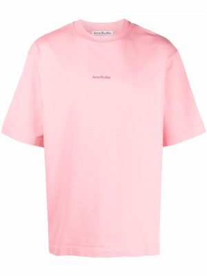 Acne Studios logo-print cotton T-shirt Pink