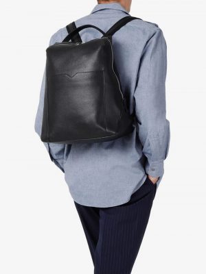 Valextra V-line backpack bag Black