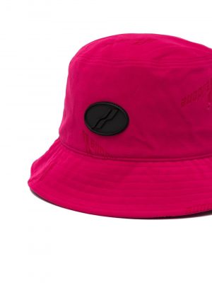 We11Done logo plaque bucket hat Pink