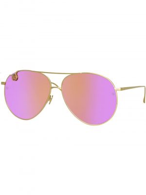 Linda Farrow Joni light gold/pink glasses