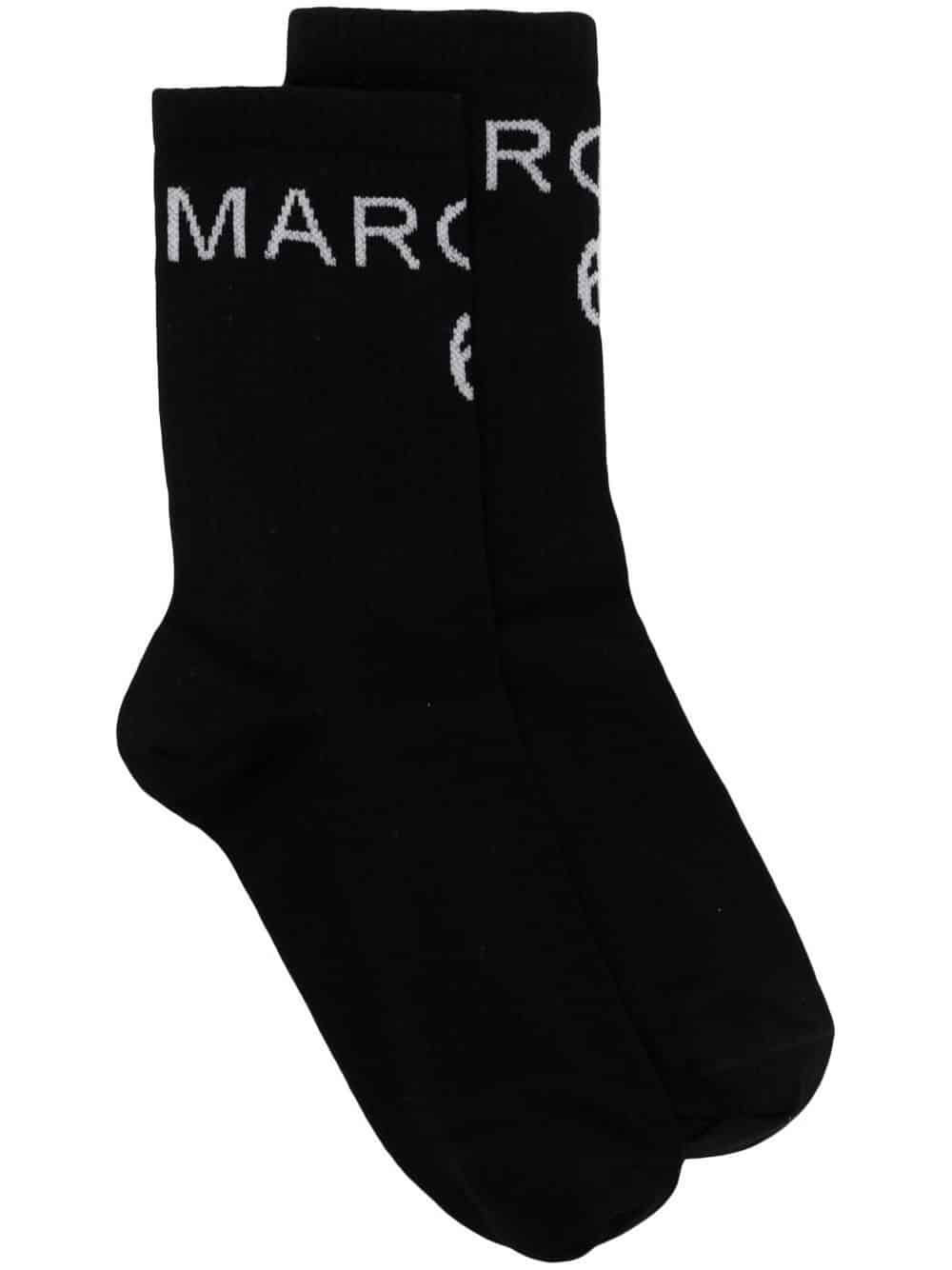Maison Margiela logo-print ribbed socks (Size: S)