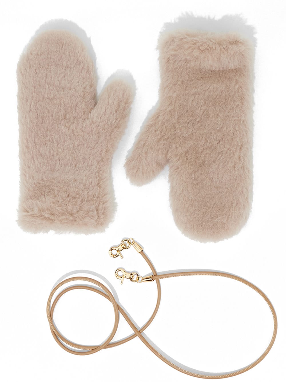 max mara camel and silk mittens