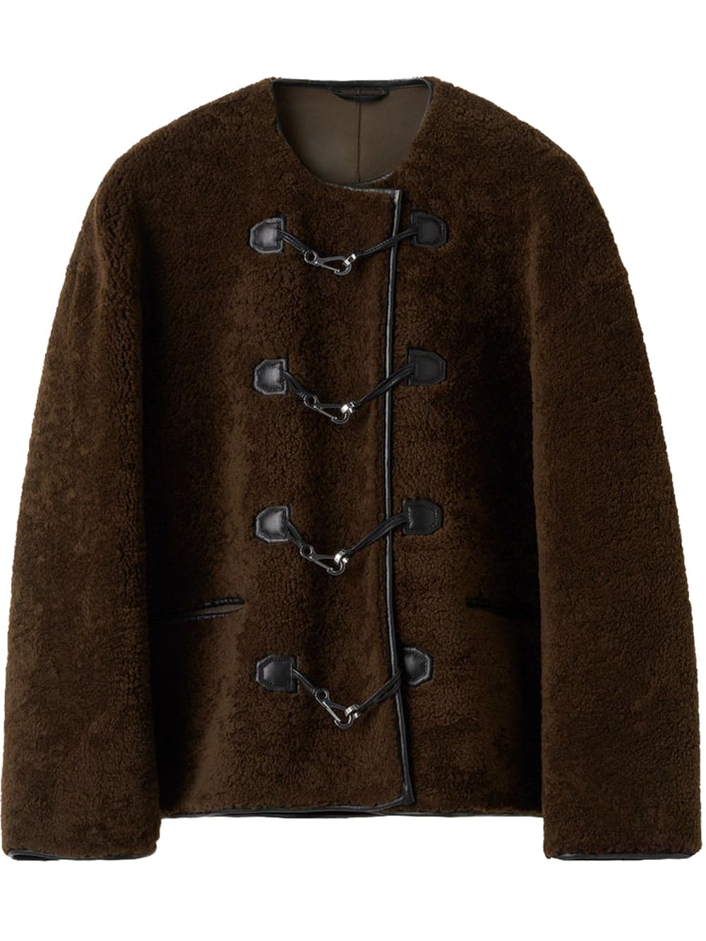 Toteme Teddy shearling jacket Saddle brown (Size: M/L)