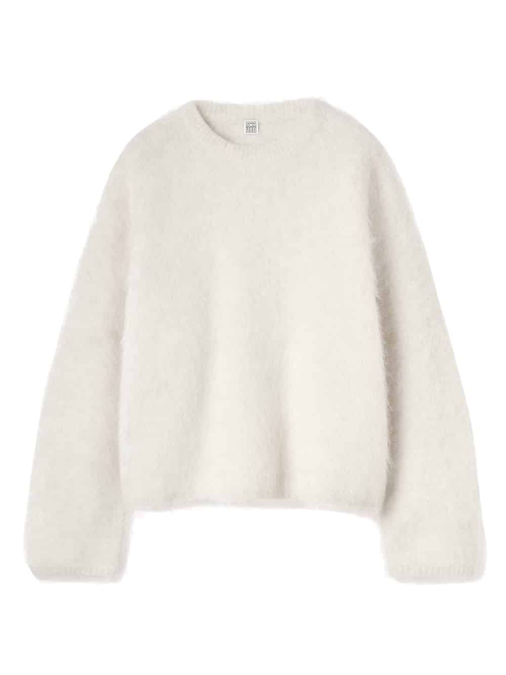 Boxy Boucle Knit In Bone