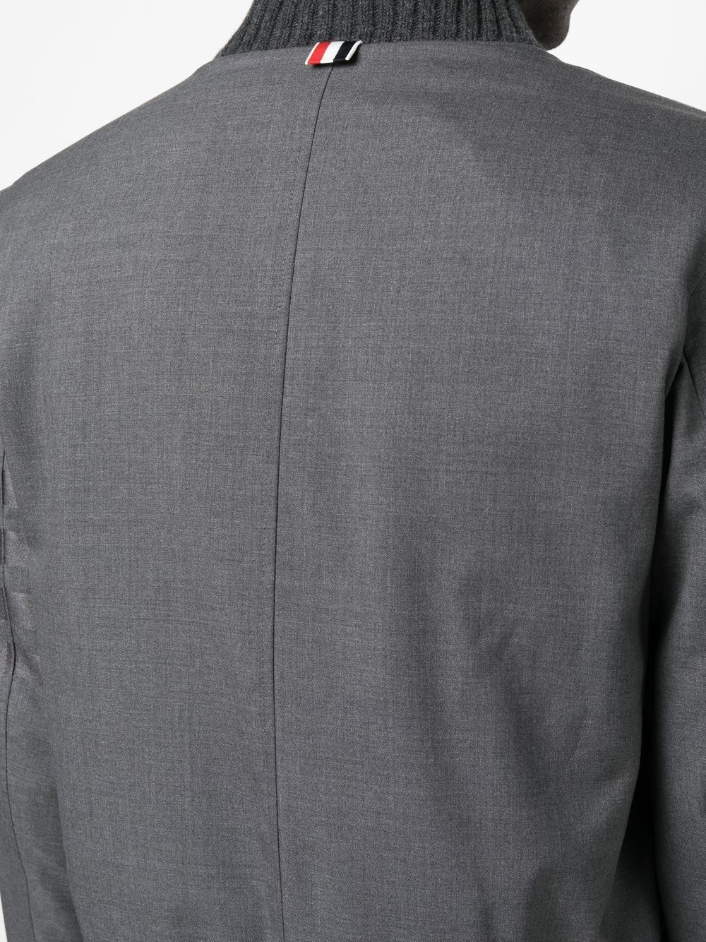 Shop Thom Browne 4-bar Plain Weave Suiting Bomber Jacket