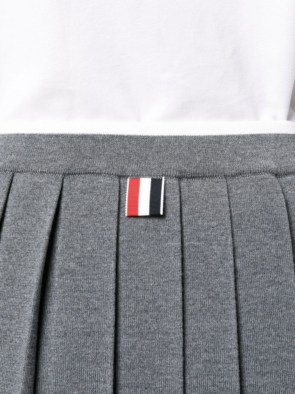 Shop Thom Browne Full Needle Knitted Pleated Skirt