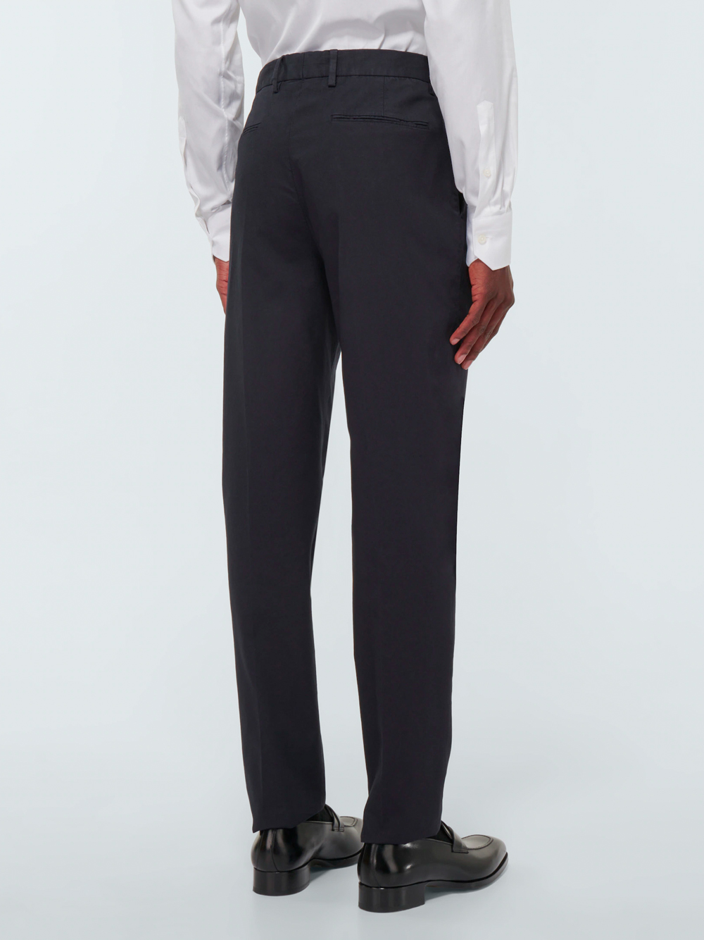 Shop Zegna Slim-cut Tailored Trousers Black