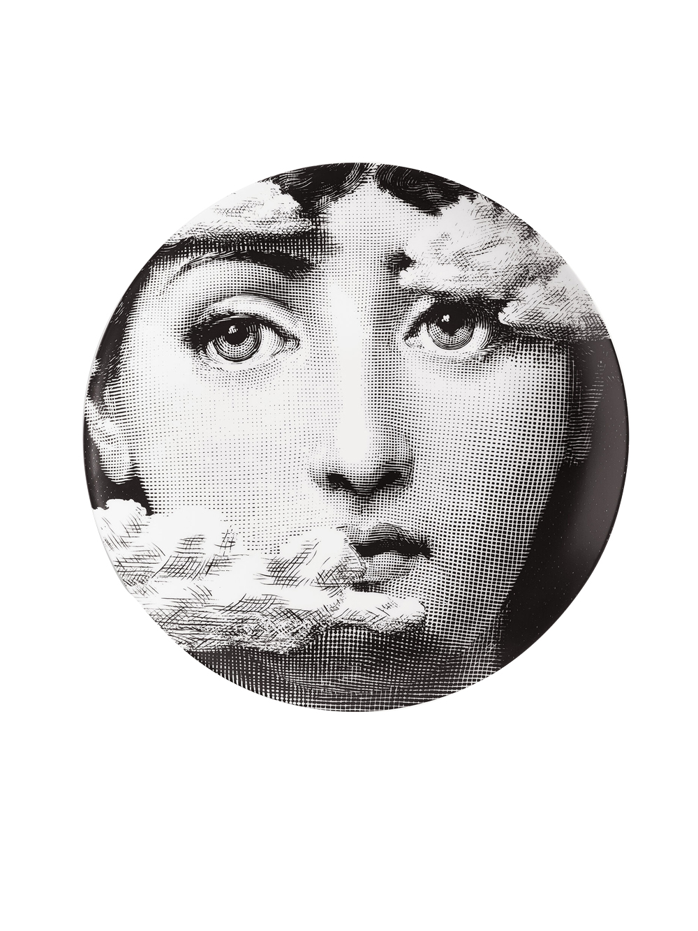 Fornasetti distorted face plate - Black, £150.00