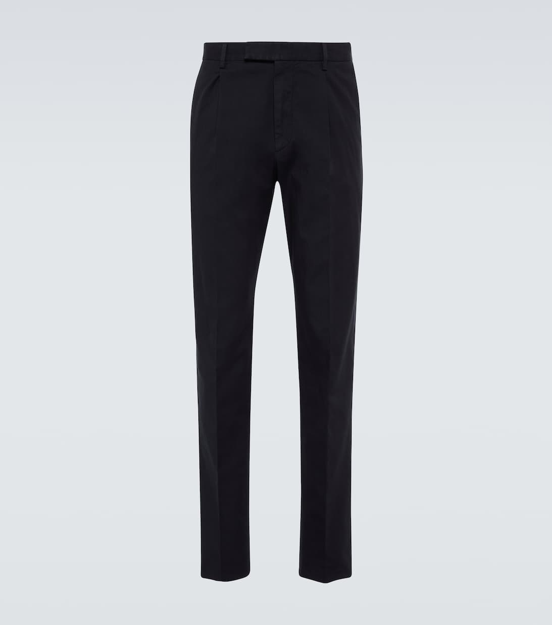 Zegna Slim-cut Tailored Trousers In Black