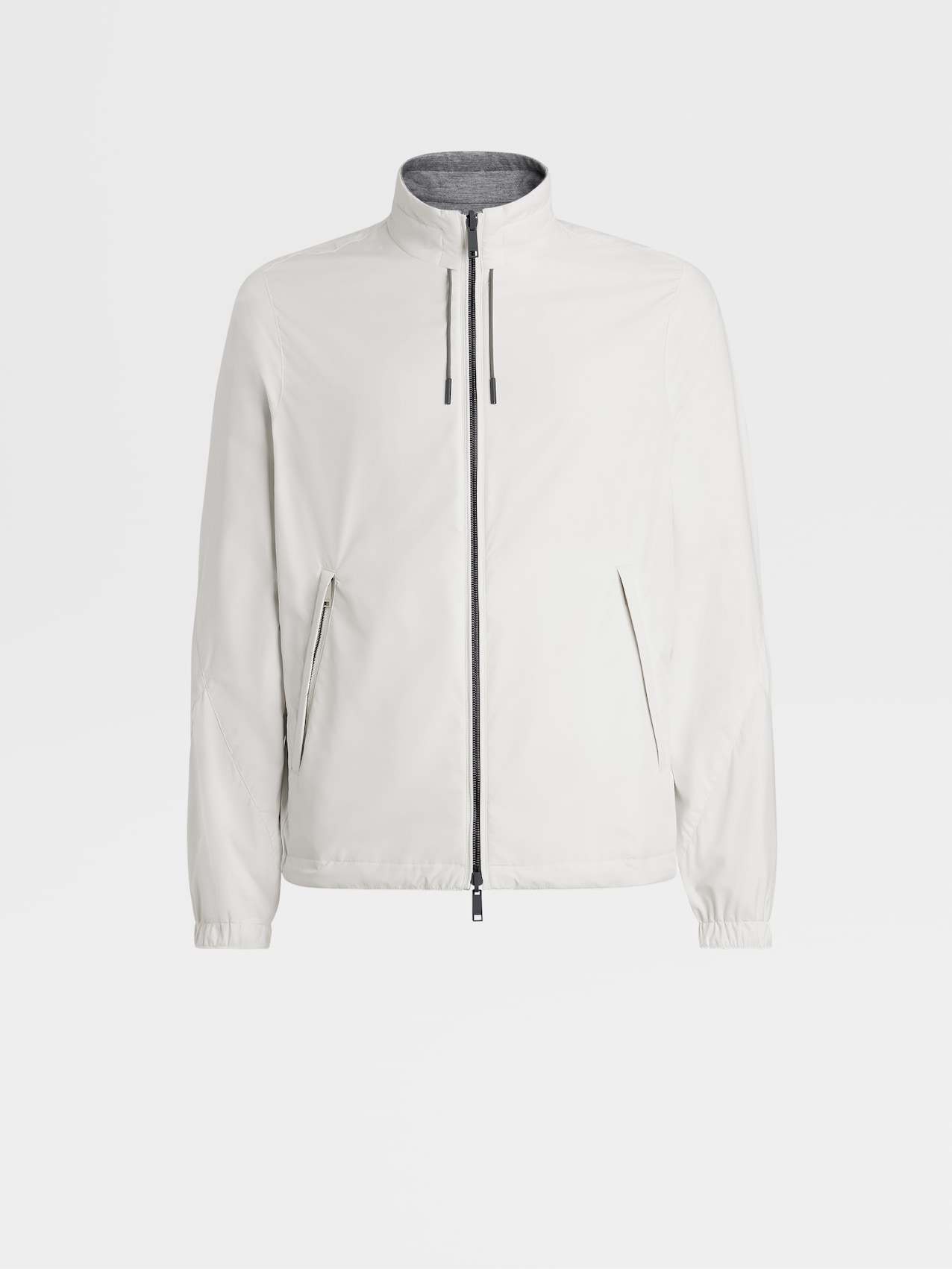 Shop Zegna Reversible Jacket White/grey