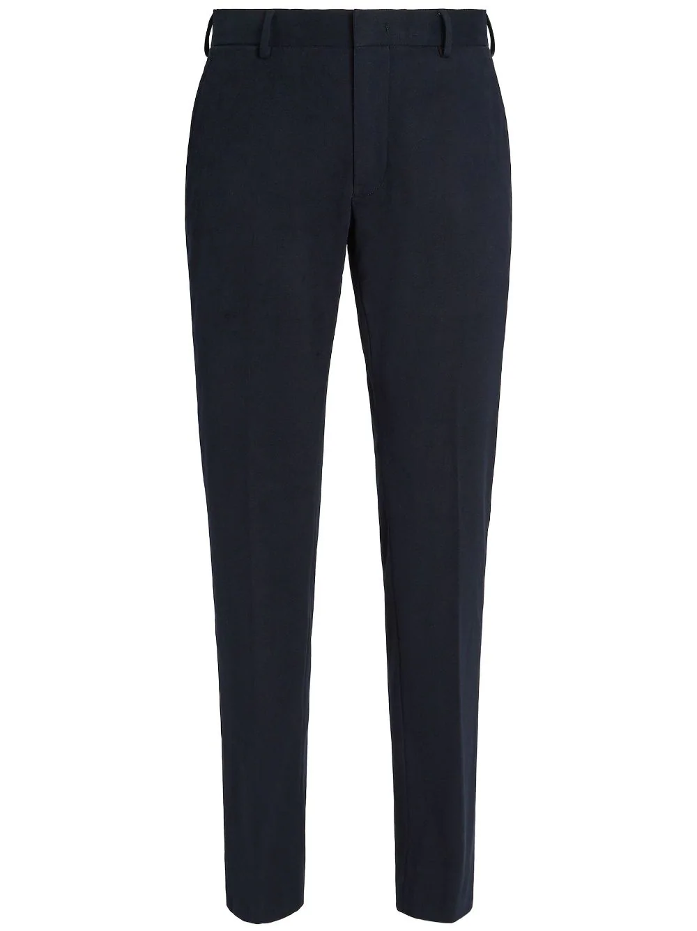 Zegna Mid-rise Stretch-cotton Chinos In Blue