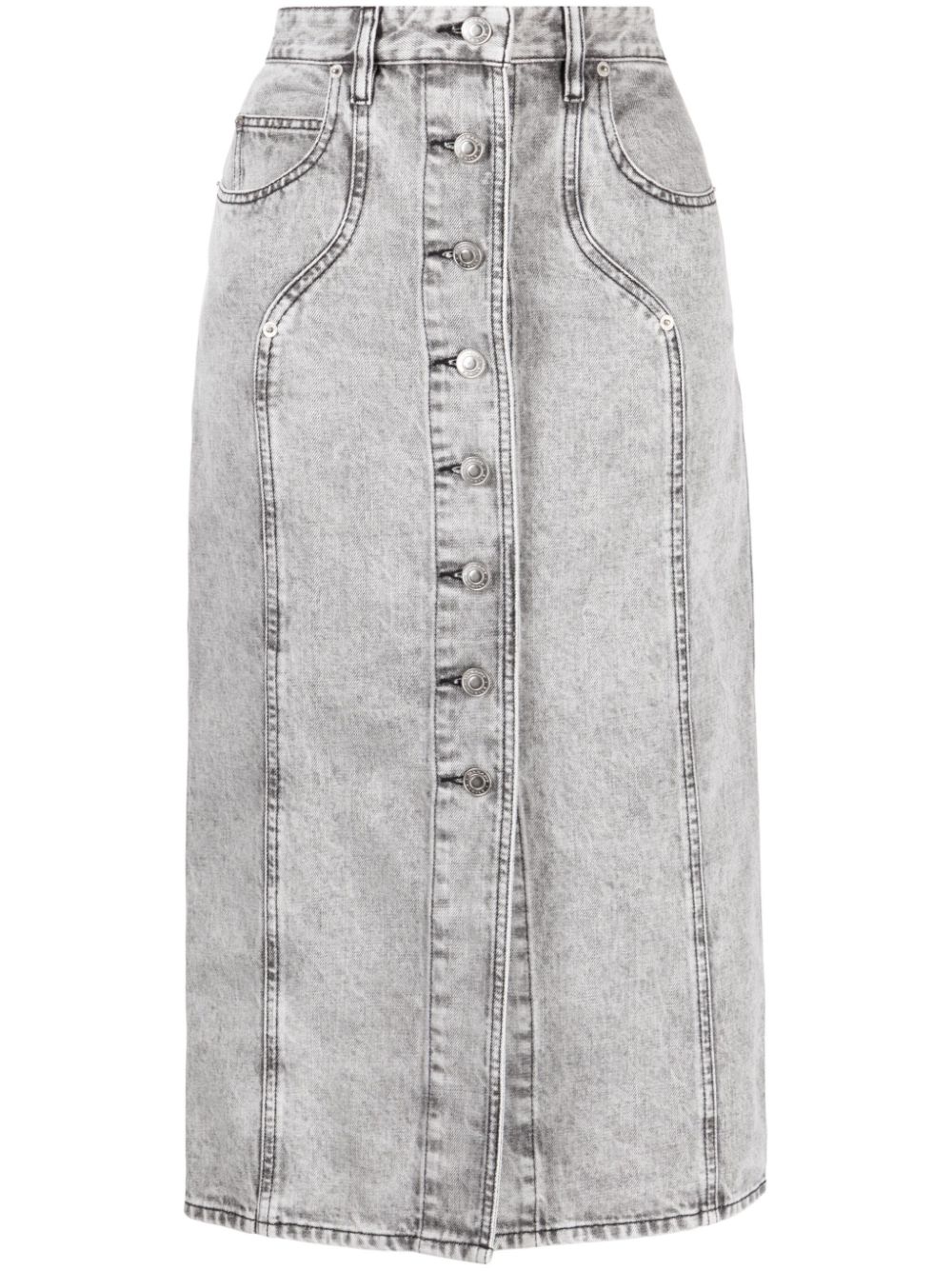 Shop Marant Etoile Marant Étoile Vandy Buttoned Midi Skirt