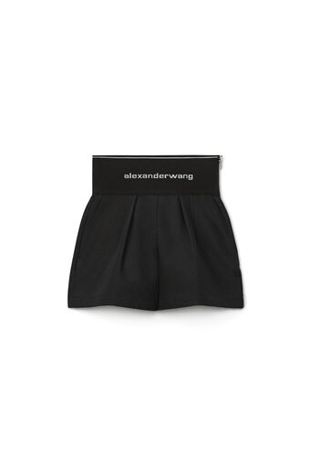 Alexander Wang Safari Logo Shorts In Black