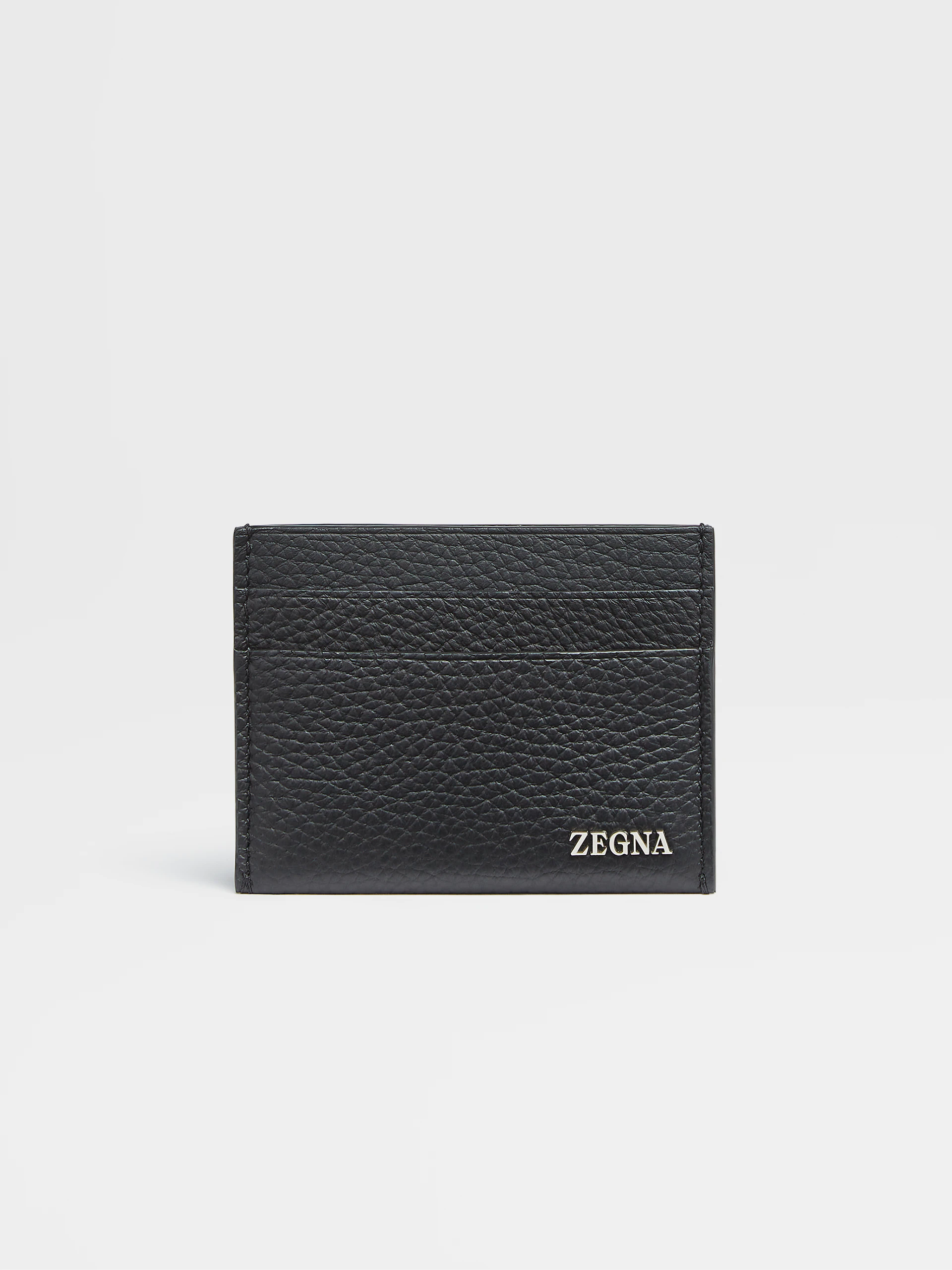Zegna Deerskin Cardholder In Black