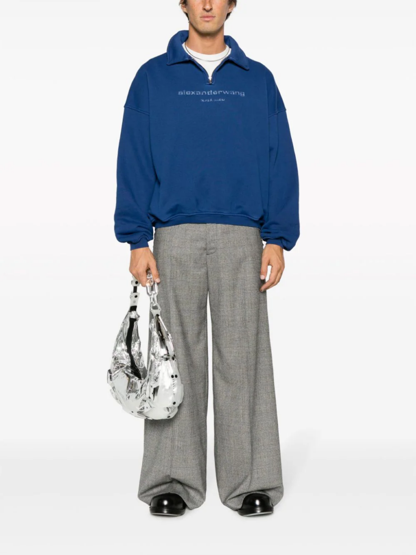 Louis Vuitton® Printed Half-zipped Cotton Sweatshirt Blue. Size Xs in 2023