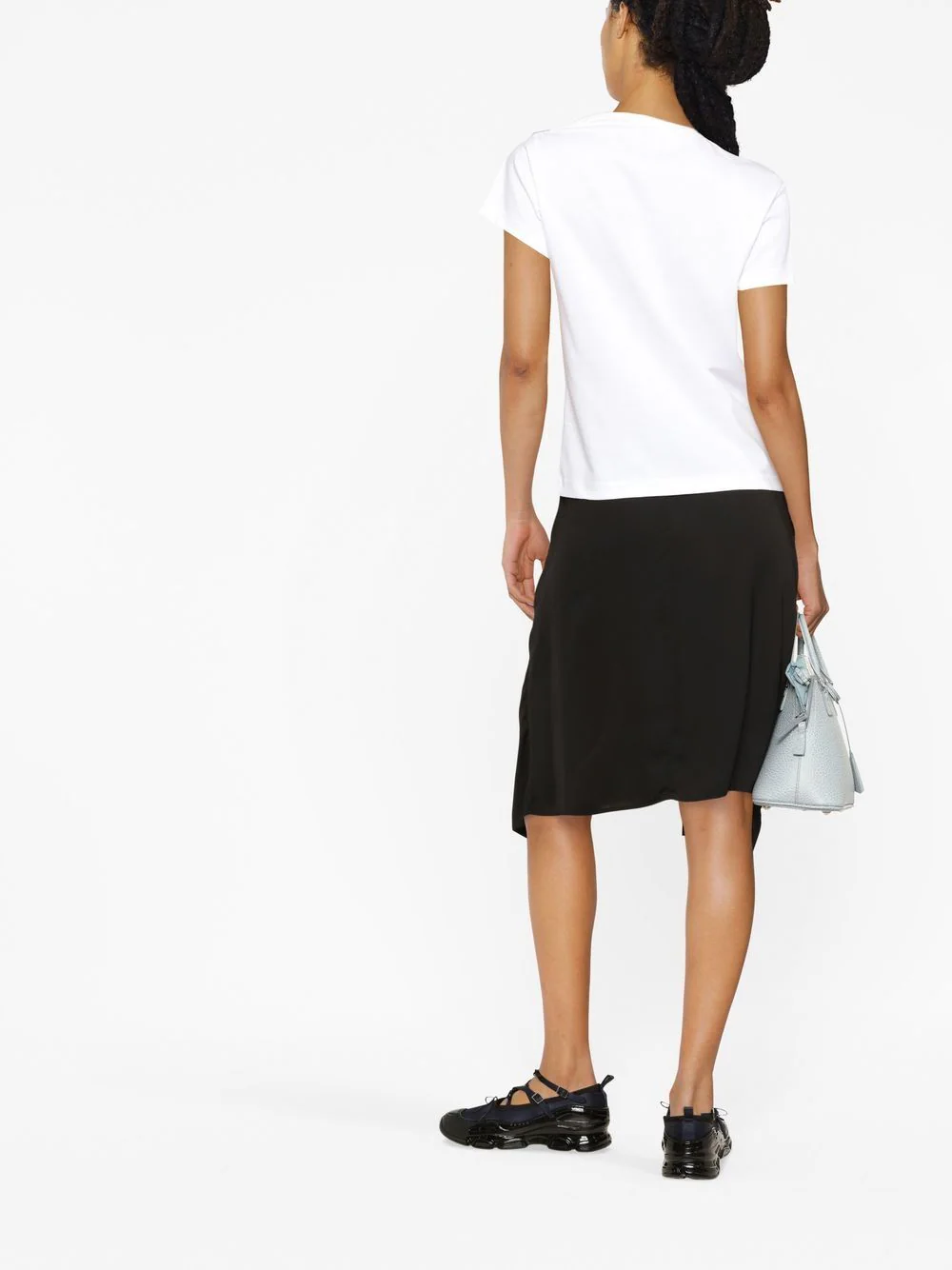 Shop Mm6 Maison Margiela High Waisted Asymmetric Skirt