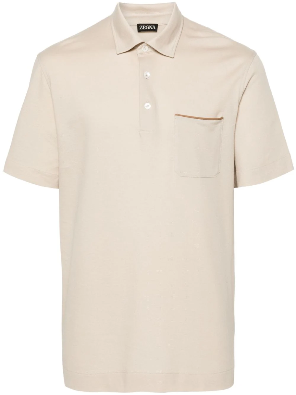 Zegna Chest-pocket Polo Shirt In Neutrals