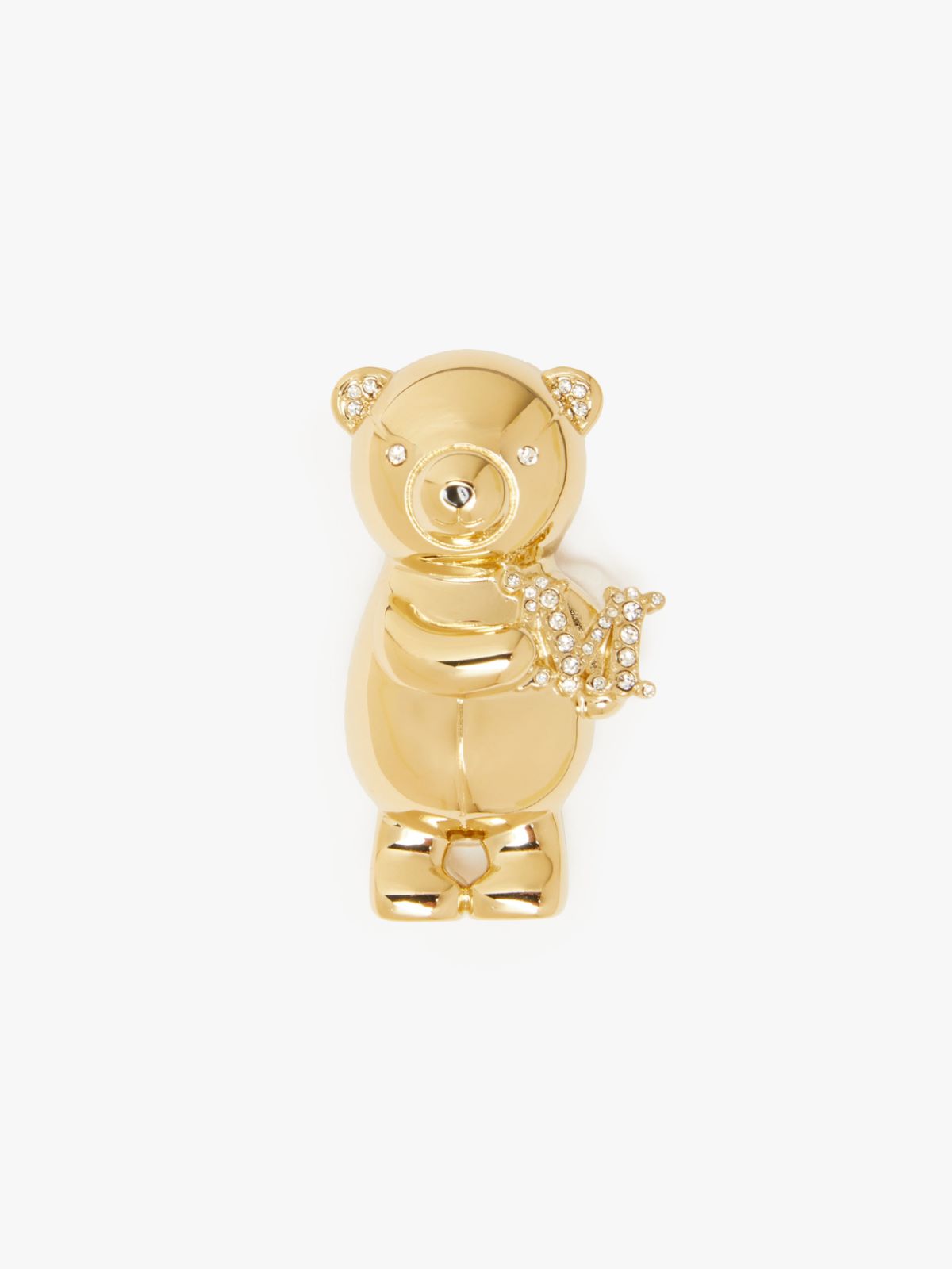 Max Mara Maxmara Teddy Bear Brooch In Gold