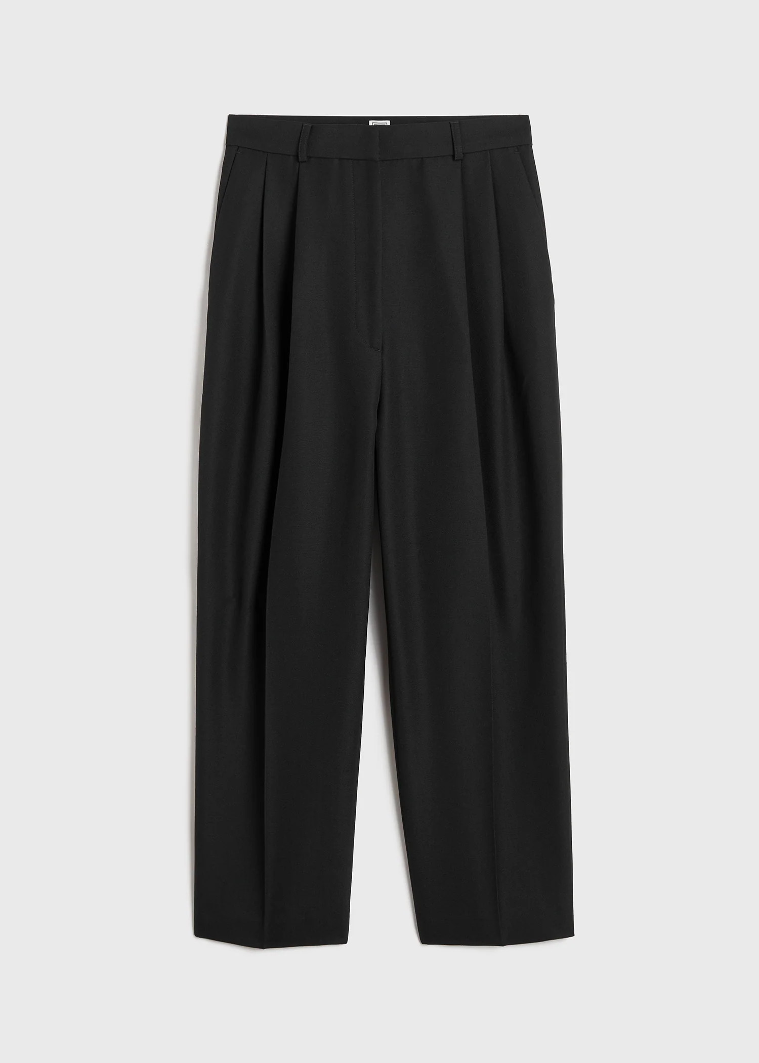 Totême Toteme Double-pleated Tailored Trousers In Black