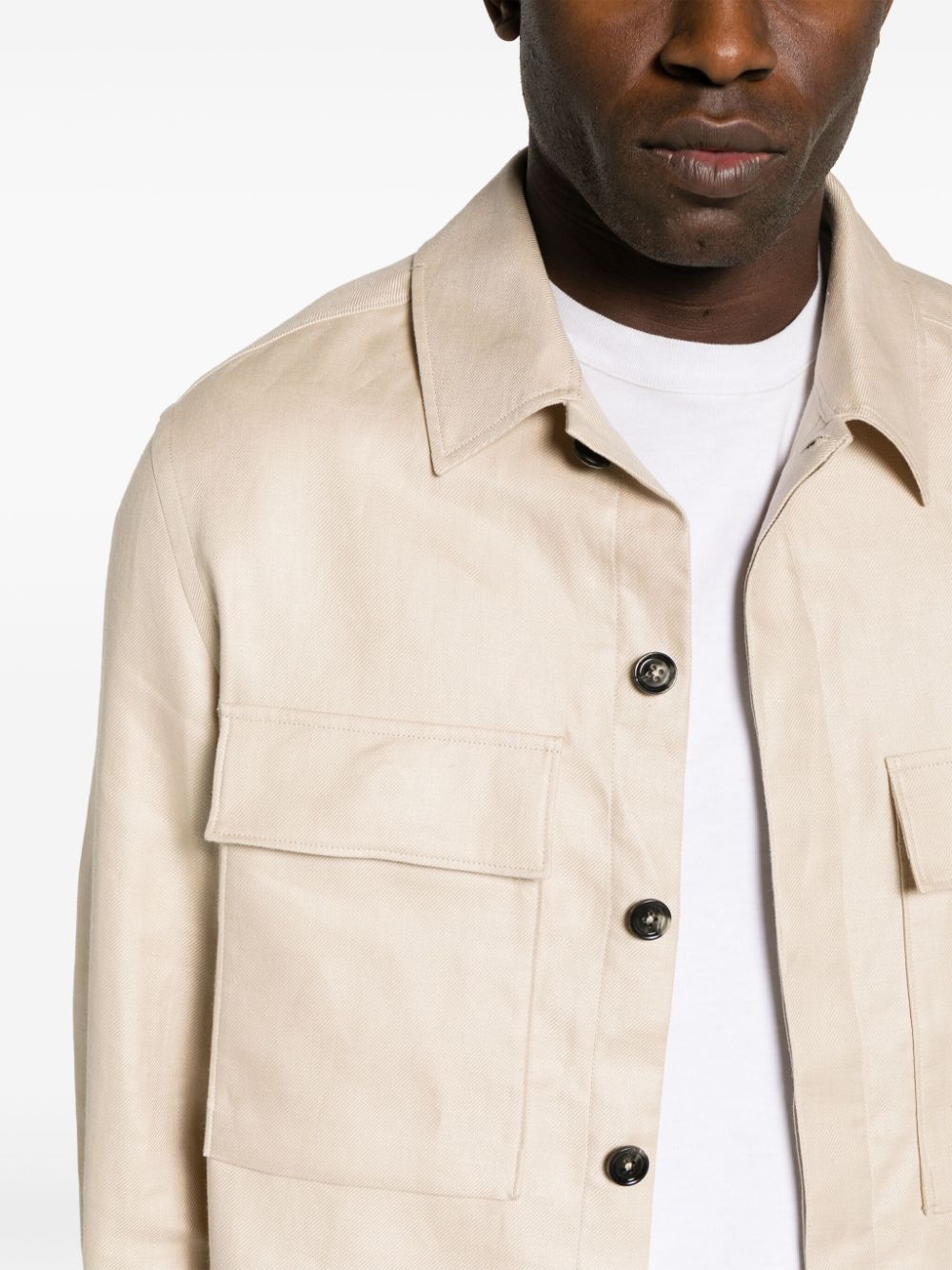 Shop Zegna Chest Pockets Long Sleeves Shirt