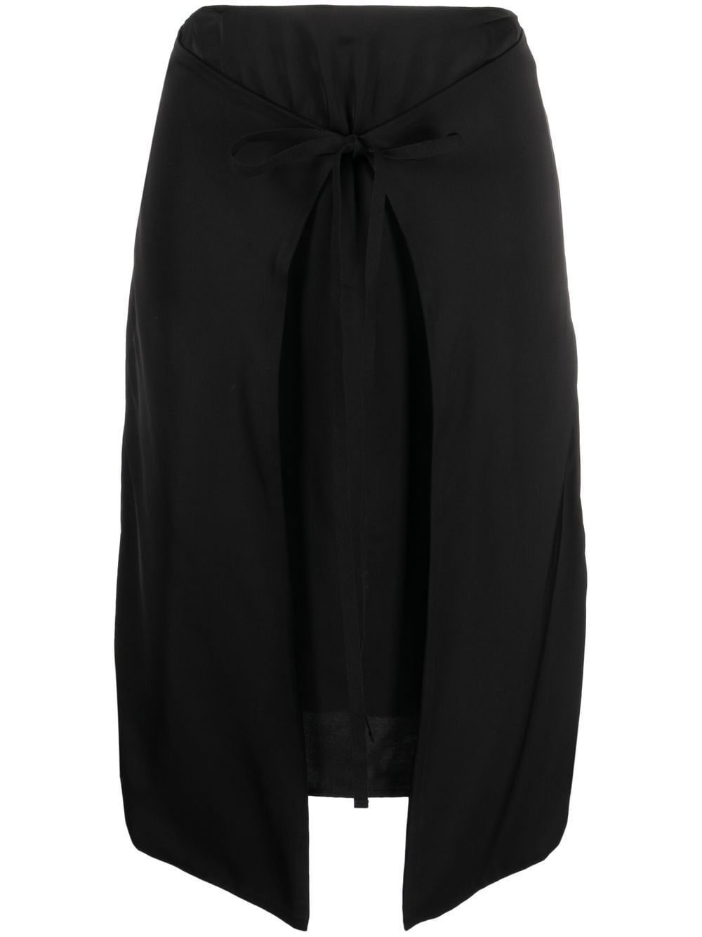 Mm6 Maison Margiela High Waisted Asymmetric Skirt In Black