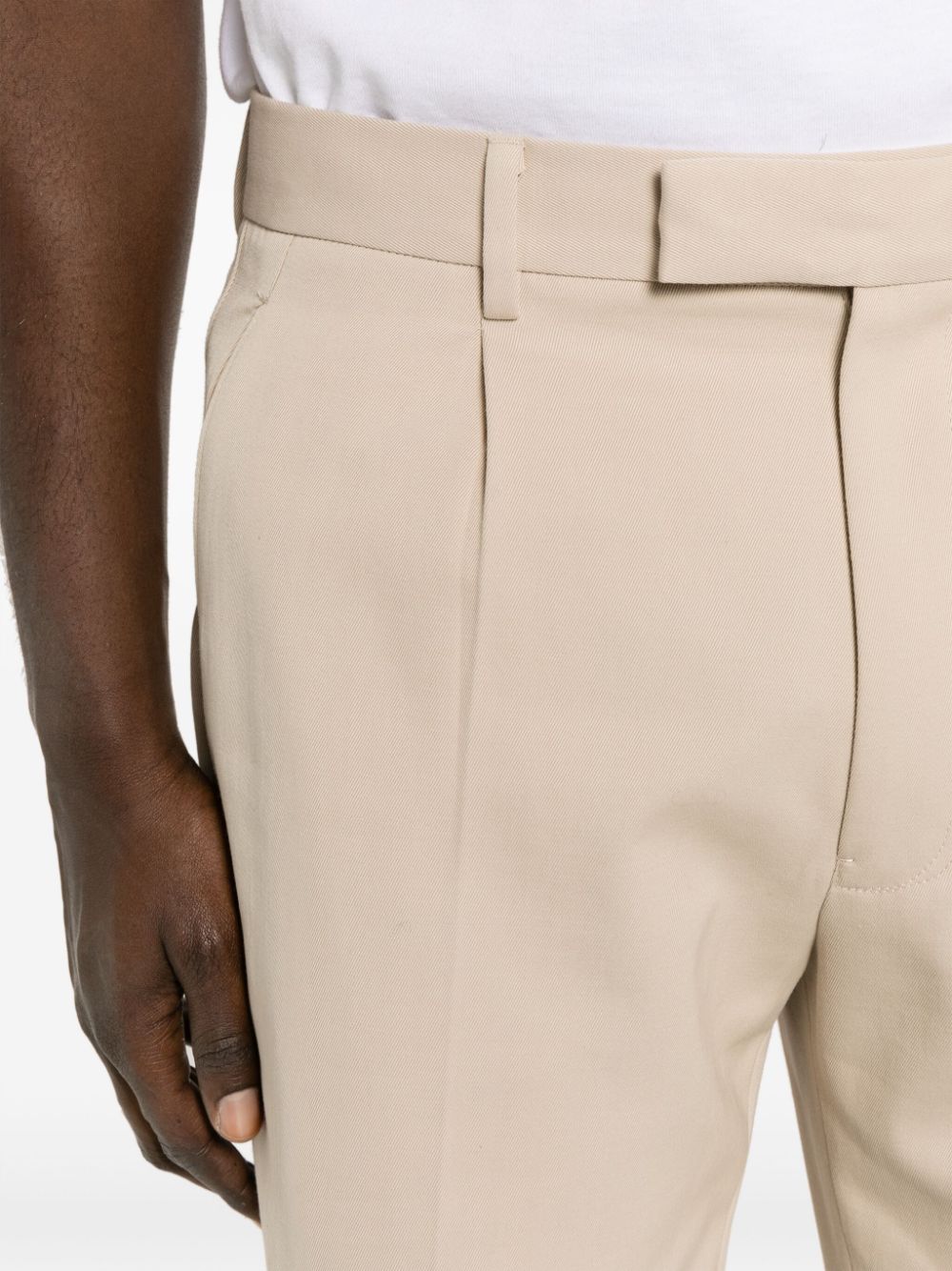 Shop Zegna Tapered Tailored Trousers