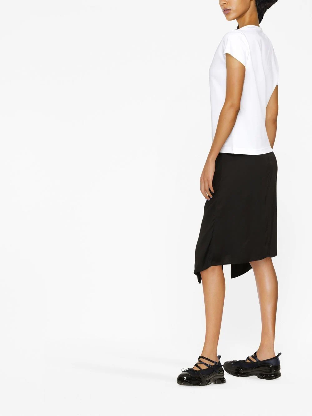Shop Mm6 Maison Margiela High Waisted Asymmetric Skirt