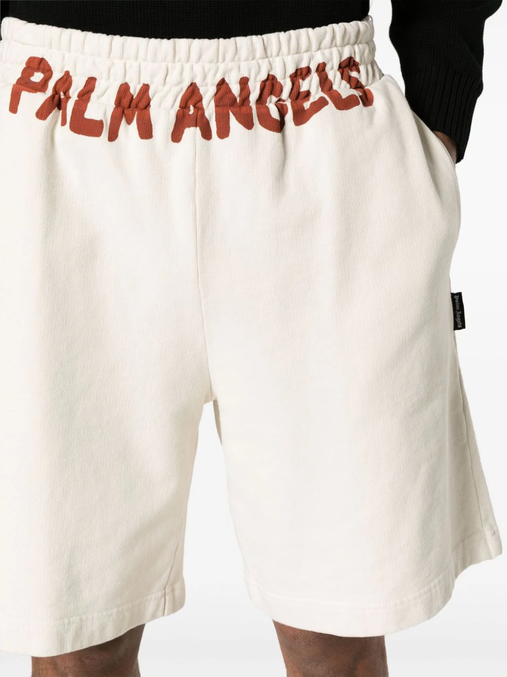Shop Palm Angels Logo-print Track Shorts