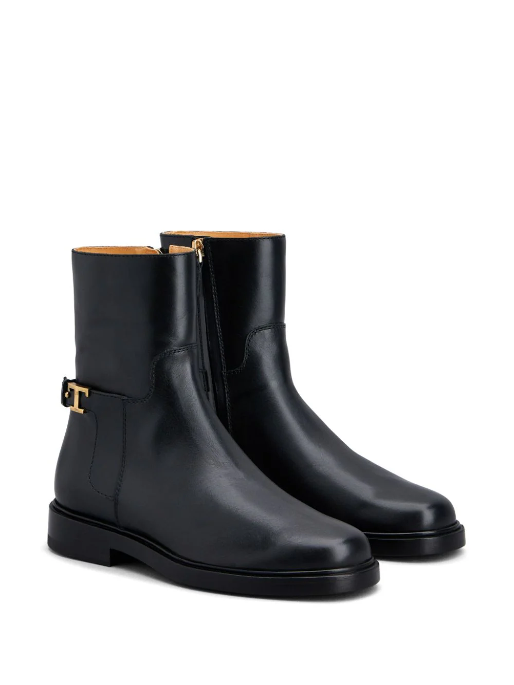 Shop Tod's T-timeless Leather Ankle Boots Black